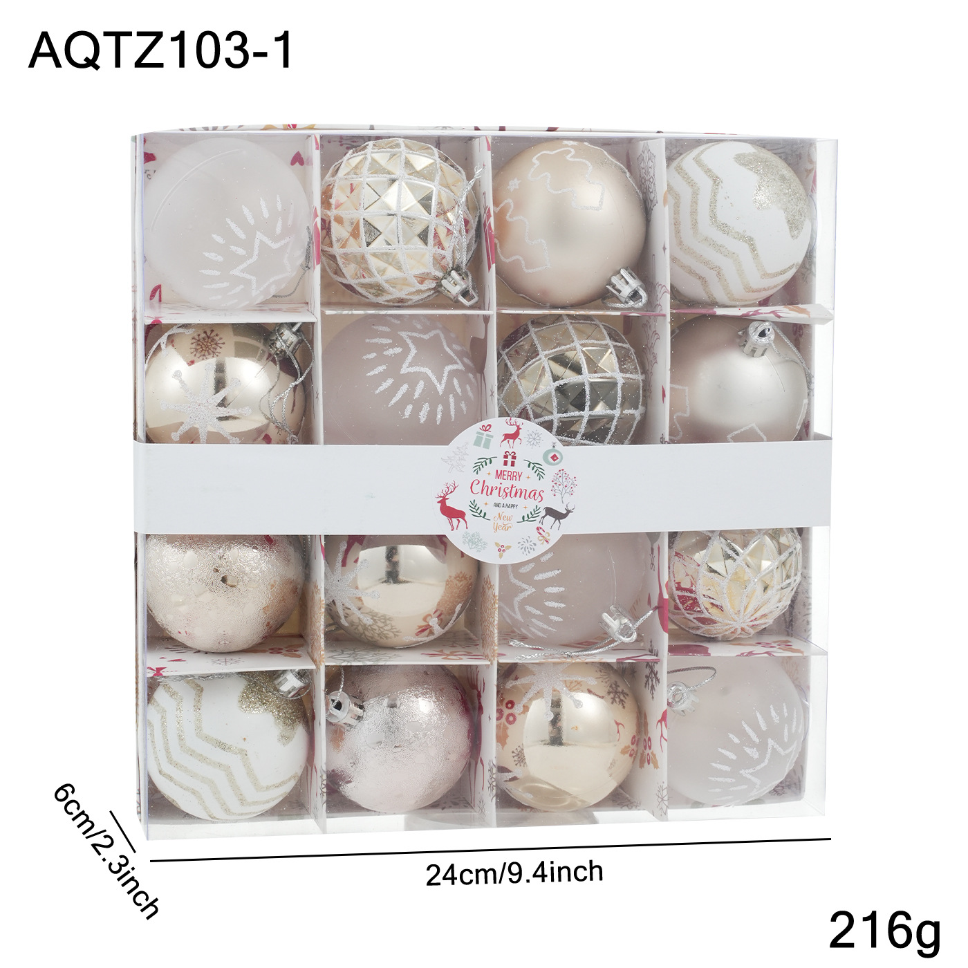 Transfronterizos 6CM Navidad colgante paquete caja de decoración del árbol de Navidad decoración de la atmósfera festiva decoración colgante image 6