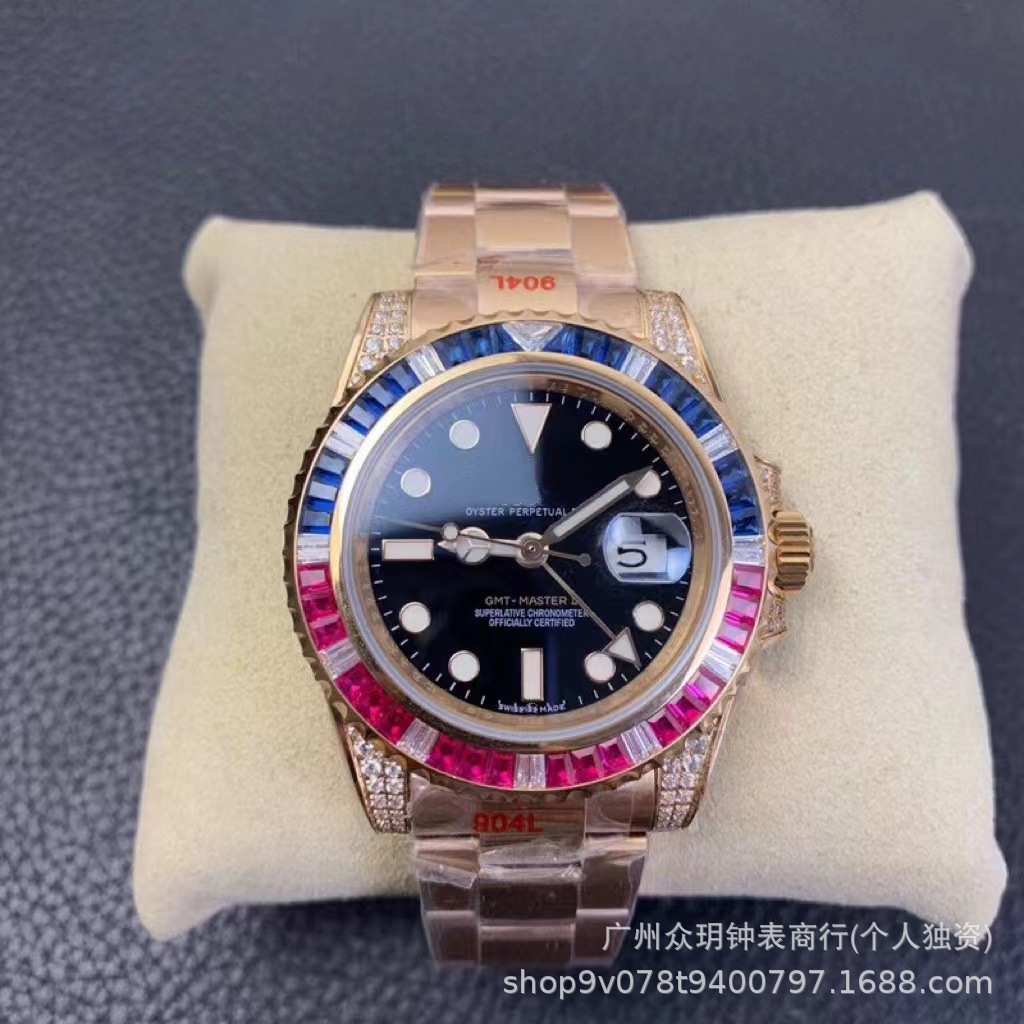 Laura Lux Greenwich Men's and Women's Watch Fully Automatic Mechanical Watch Back Diamond Luminous Replica Watch Water Ghost