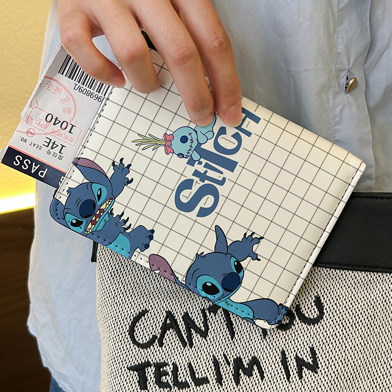 Star Baby Stitch Cartoon Pasaporte Clip Bolsa de certificados cubierta multifuncional bolsa de tarjetas para viajar al extranjero portátil