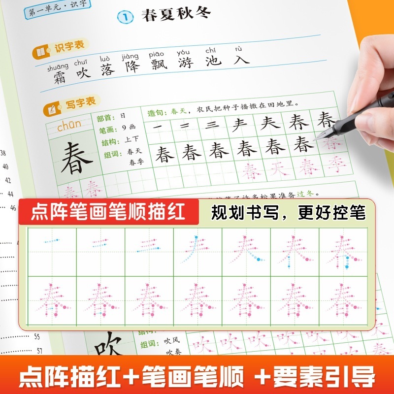 2025小学语文同步练字帖一年级上下册同步教材小学生人教版正版|undefined