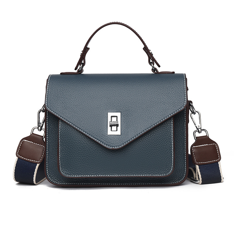 Top Grain Cowhide Leather Handbag For Women, 2025 Summer New Commuter Bag, Genuine Leather French Crossbody Small Square Bag - Thumbnail 8