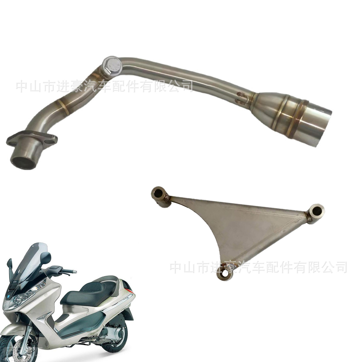Motorcycle Exhaust Pipe Modification Piaggio Spring Stimulus 125/150 Stainless Steel Front Section Factory Direct Sale