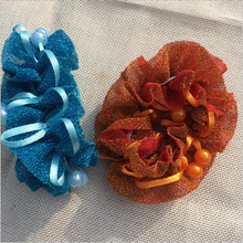 吊珍珠闪光布头花，女式头花 家家备一元二元地摊货源 小礼品赠品