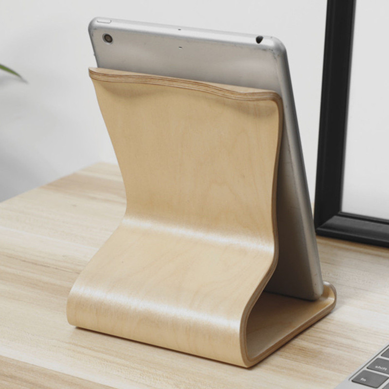 Cross-border manufacturer of Guangdong wooden walnut display stands for office computers, tablets, PADs, and charging tables.