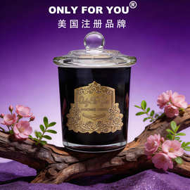 美国注册品牌金属铭牌密封盖香薰蜡烛大豆蜡精油伴手礼物香氛卧室