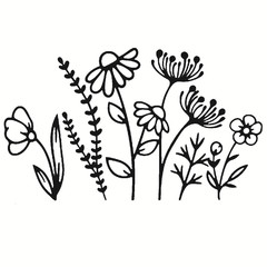 植物の花と草ビニール車のステッカー取り外し可能な車のトラックのボディウィンドウ装飾デカールクロスボーダー AL26