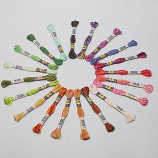 70ɫ�Ųʼ������L�q��ʮ�ֽ��� �u׃��DMC8��ÿ��6�� Variegated