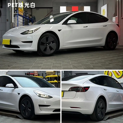White Car Paint, Auto Color Change Film - pet-pearlescent-white-15-17m