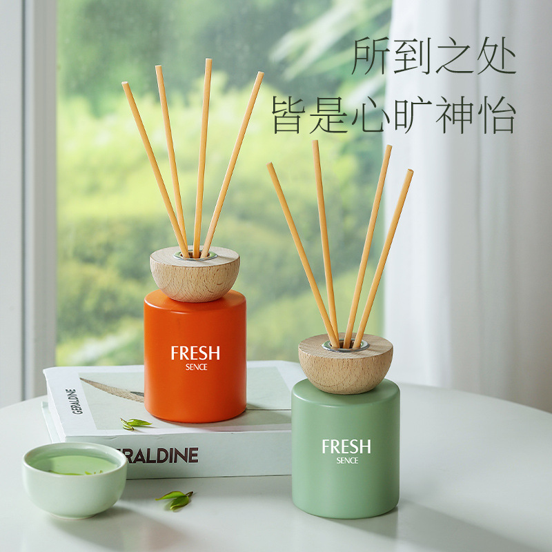 2025 nueva serie de incienso de té fresco y natural, aceite esencial de aromaterapia sin fuego, aroma natural de ratán, fragancia duradera