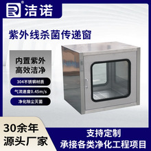 实验室净化除尘紫外灯不锈钢传递柜多面灭菌电子互锁嵌入式传递窗