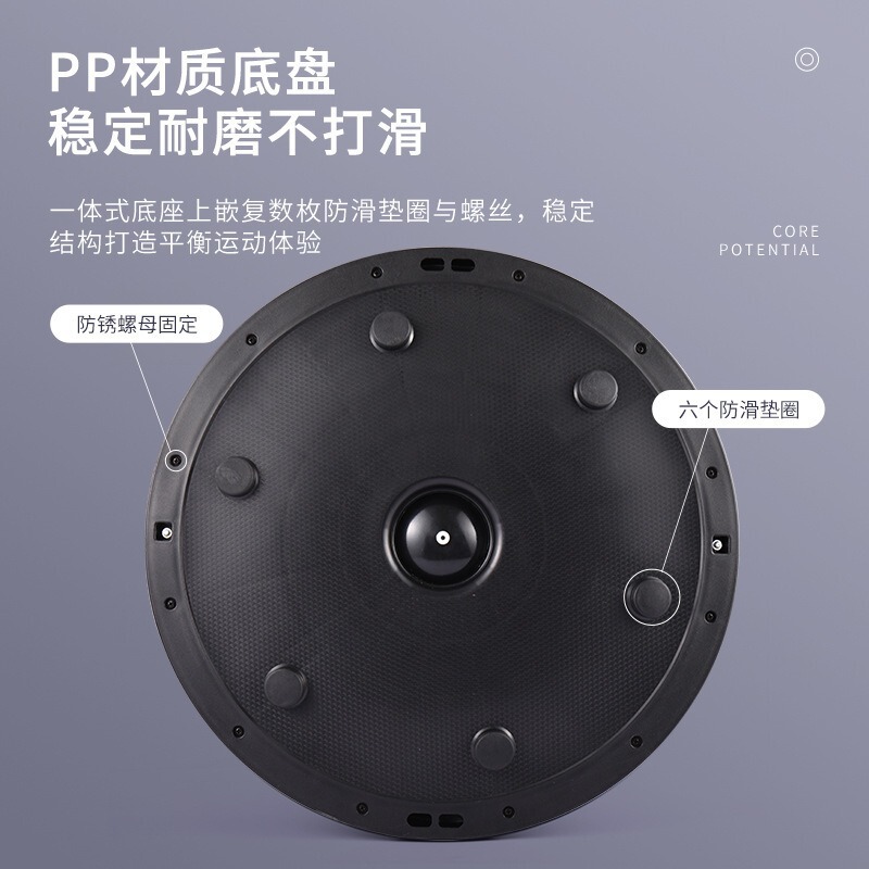 58cm加厚防爆波速球家用半圆平衡训练球瑜伽馆专用普拉提健身半球|undefined