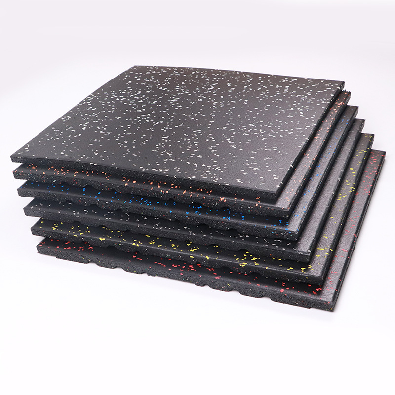 室内缓冲橡胶地板 耐磨防滑哑铃地垫阻燃B1级减震健身房橡胶地垫