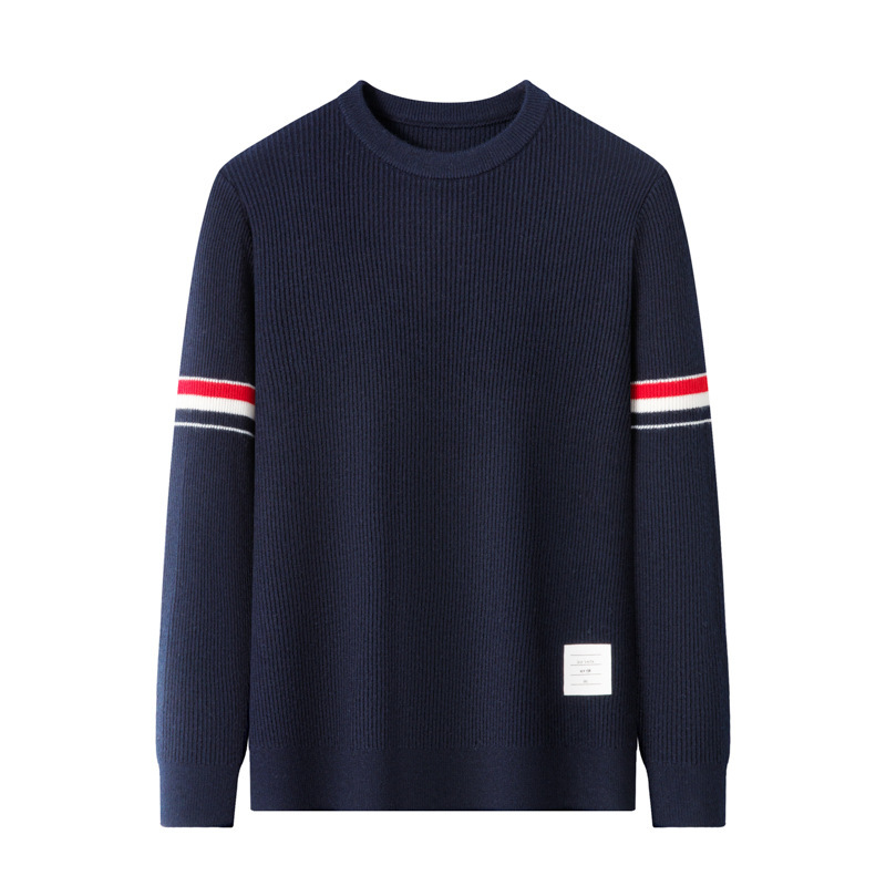Authentic American Tommy Autumn and Winter New Men's Long-Sleeve Knit Sweater Round Neck Pullover Base Sweater for Men Authentic American Tommy Autumn and Winter New Men's Long-Sleeve Knit Sweater Round Neck Pullover Base Sweater for Men