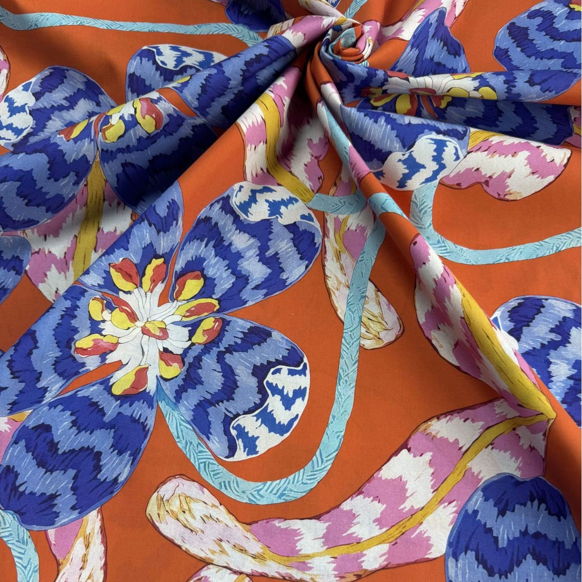 Хлопок 100-слой плотности поплин Liberty pattern Leading Lady (красная нижняя Xinjiang длинноволокнистый хлопок)