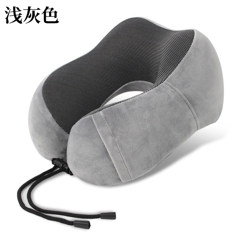 Verano helado sensación fría protección de cuello almohada en forma de U portátil almacenable memoria almohada de cuello de algodón almohada de avión almohada al por mayor existencias