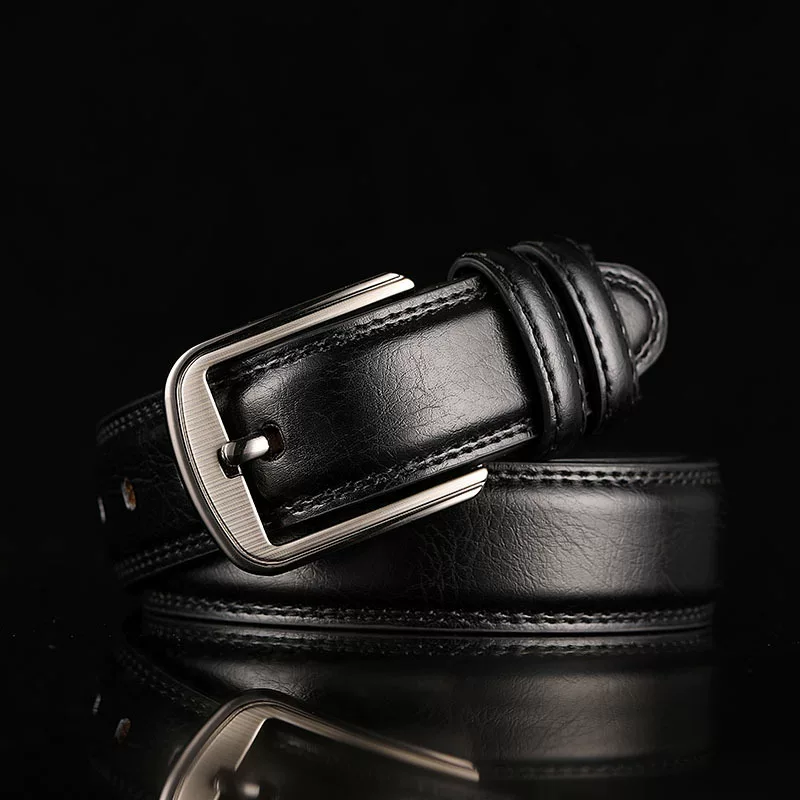 Belt, leather brown colored buckle, trousers