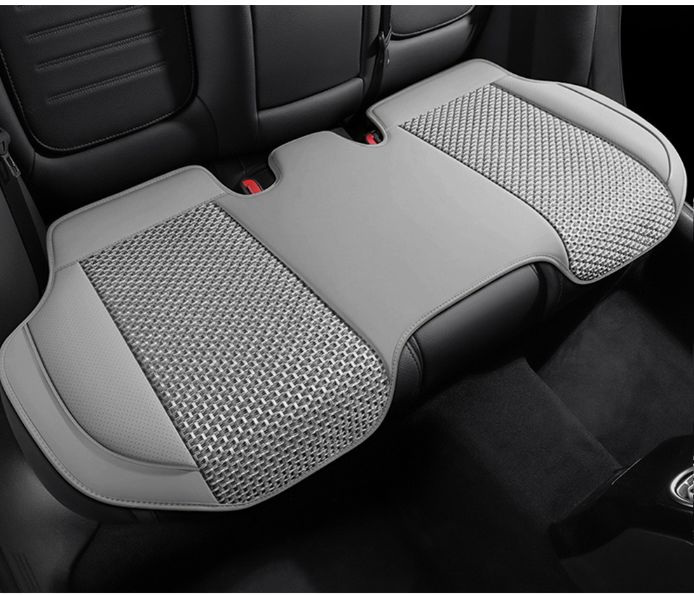 Factory Direct Sales Breathable Leather and Ice Silk Combination Three-Dimensional Comfortable Soft Universal Car Seat Cover for All Seasons, Durable and Stain-Resistant