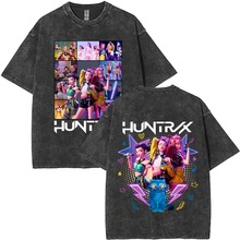 Washed Vintage Kpop Demon Hunters Rumi Mira Zoey T-shirts Me