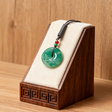 天然 非洲翠A 货翡翠吊坠 冰种翡翠圆环吊坠 简约素面玉石平安扣