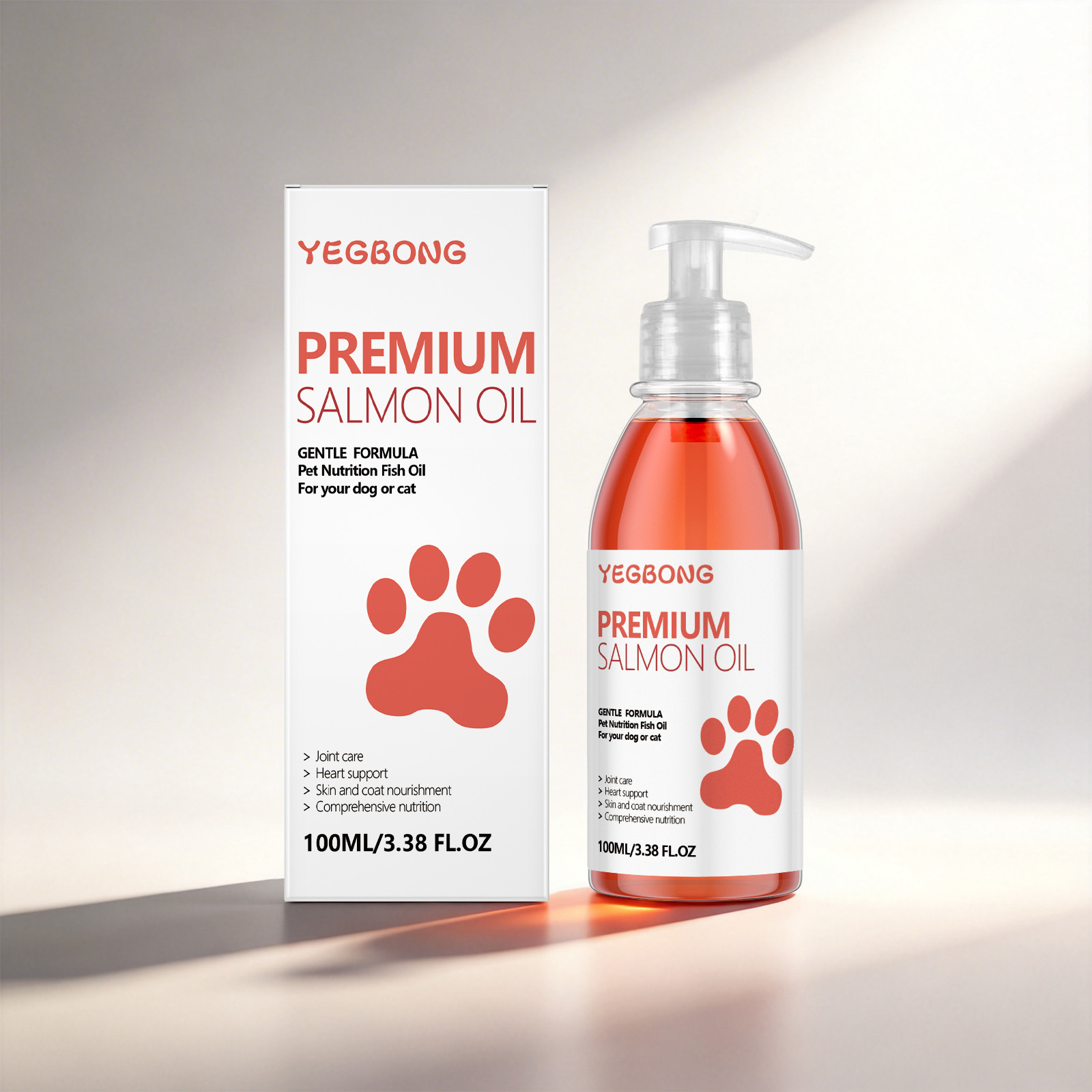 Yegbong Pet Salmon Oil Gentle Care for Your Dog's Body, Nourishing Oil for Smooth and Shiny Fur