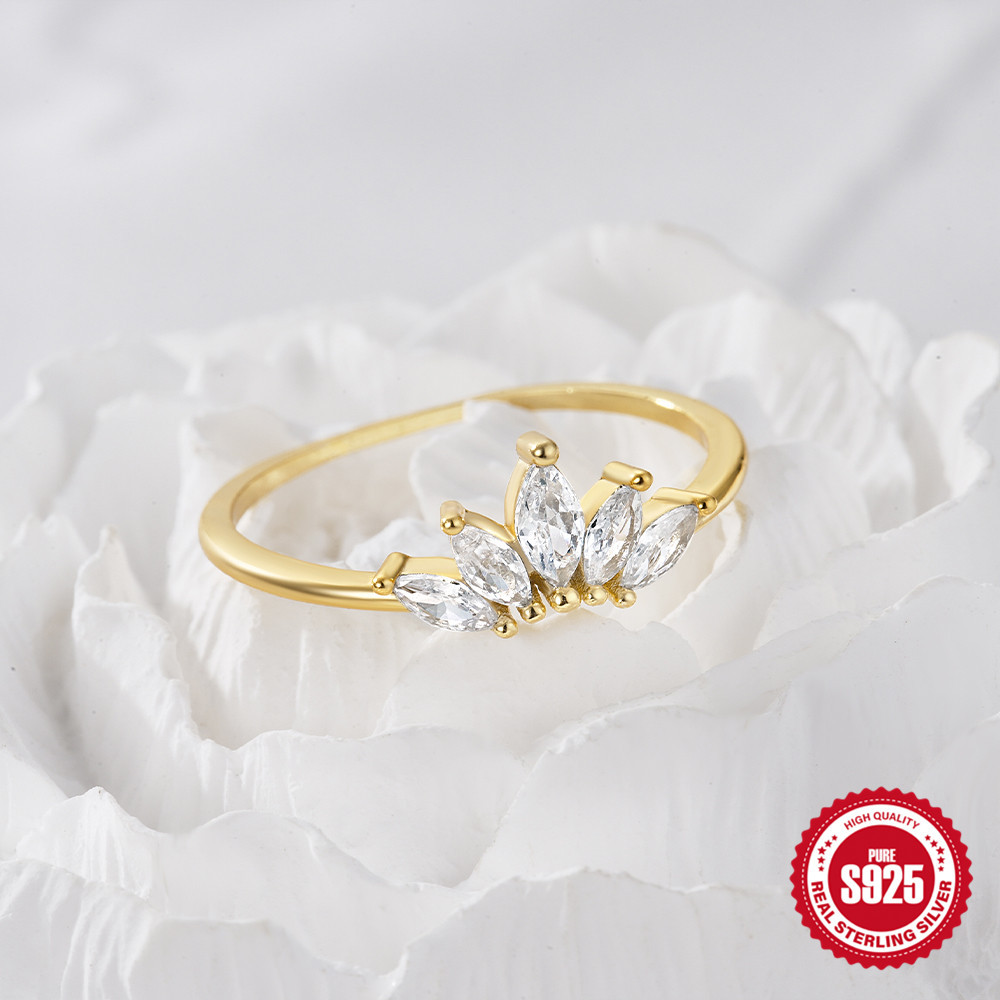 4g Weight Zircon Inlay Material Rings Classification 6, 7, 8 Ring Size 1 Piece Quantity Daily Occasion 925 Sterling Silver Material Geometric Pattern Women's Gender Inlay Design Simple Style, Shiny Style 925 Sterling Silver Zircon Geometric Rings 20