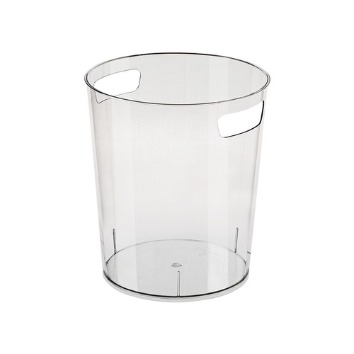 Transparent trash can wholesale household lidless luxury storage bucket living room bedroom light luxury garbage basket paper basket large capacity