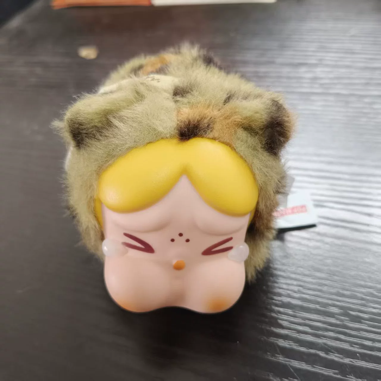 Vinyl Plush Pendant (CRYBABY) Leopard Cat Series — Blind Box Collectible, Cute Crying Baby