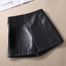 黑色皮短裤女2025新款秋季气质百搭时尚高级感修身阔腿裤外穿皮裤