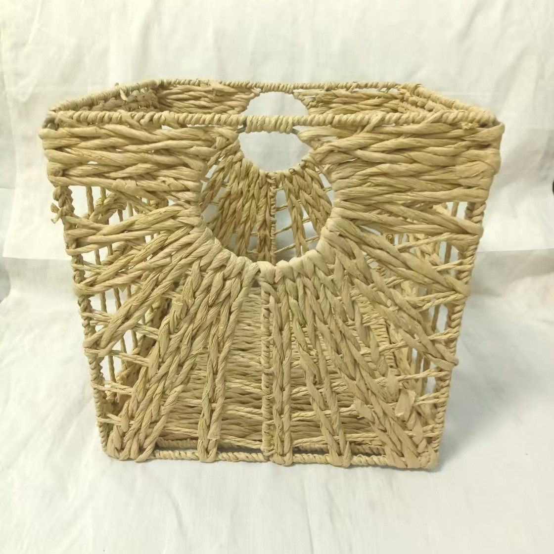 Cesta de almacenamiento trenzada de calabaza de hierba de muebles estricto gabinete cesta de almacenamiento plegable cesta de almacenamiento plegable