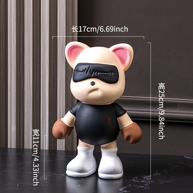 25 cm tirando del oso oso oso único negro