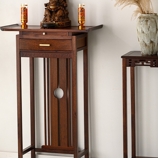 Solid Wood Offering Table Modern Chinese Style Home Altar God of Wealth Guanyin Altar Stand Cabinet Incense Offering Tablet Table Buddhist Shrine