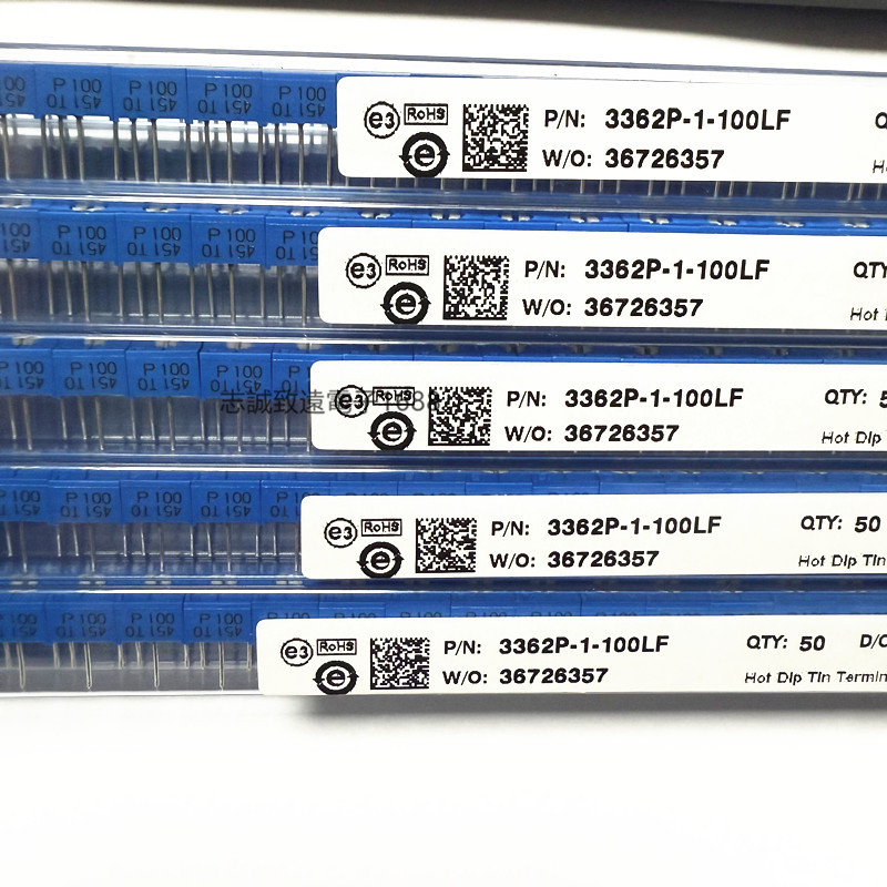 原装BOURNS单圈可调电阻 3362P-1-100LF 10R 顶调进口电位器 P100