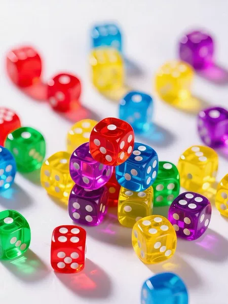 In-Stock 14mm Transparent Colorful Rounded Six-Sided Tabletop Game Dice Plastic Dice Crystal Acrylic Dice