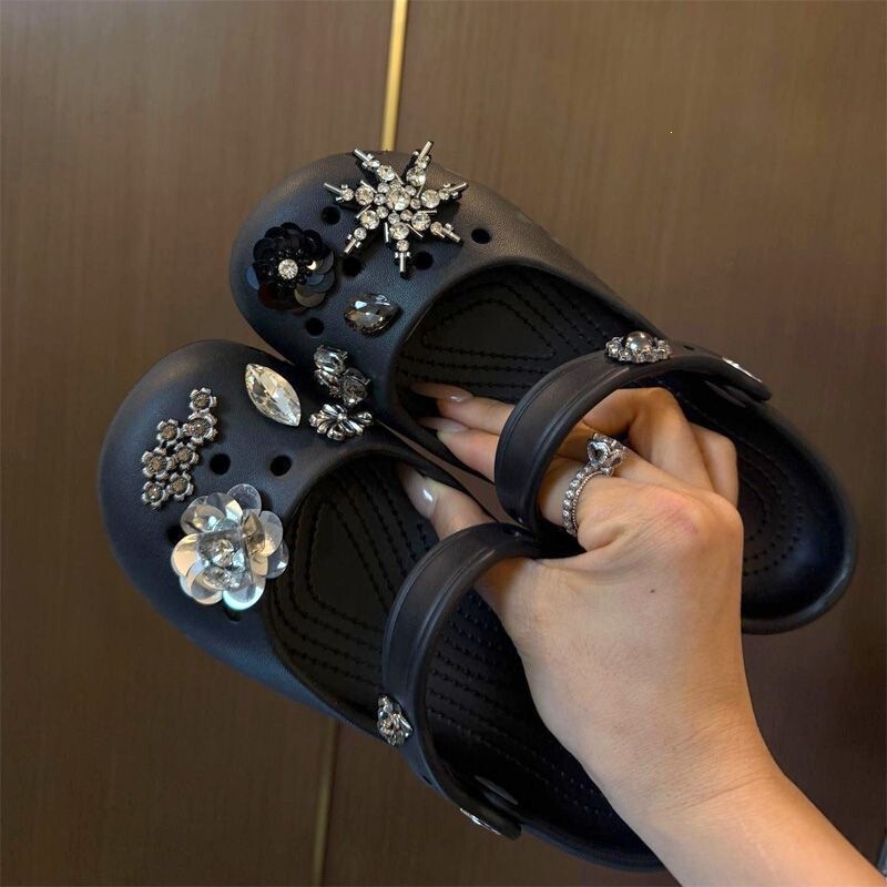2026 Popular Ballet Original Clog Shoe Accessories DIY Metal High-End Black Shoe Decorations Detachable Alloy Shoe Buckles