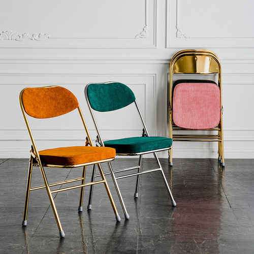 Food stall chairs wholesale retro folding chairs household simple backrest dining chairs folding stools internet celebrity cushioned chairs