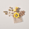 Hair accessory for bride, blue Chinese hairpin, hairgrip, flowered