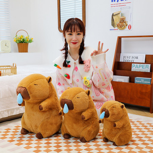 Capybara Plush Toy Cute Snot-Covered Capybara Stuffed Animal Doll Children's Toy Girl Gift Healing Style