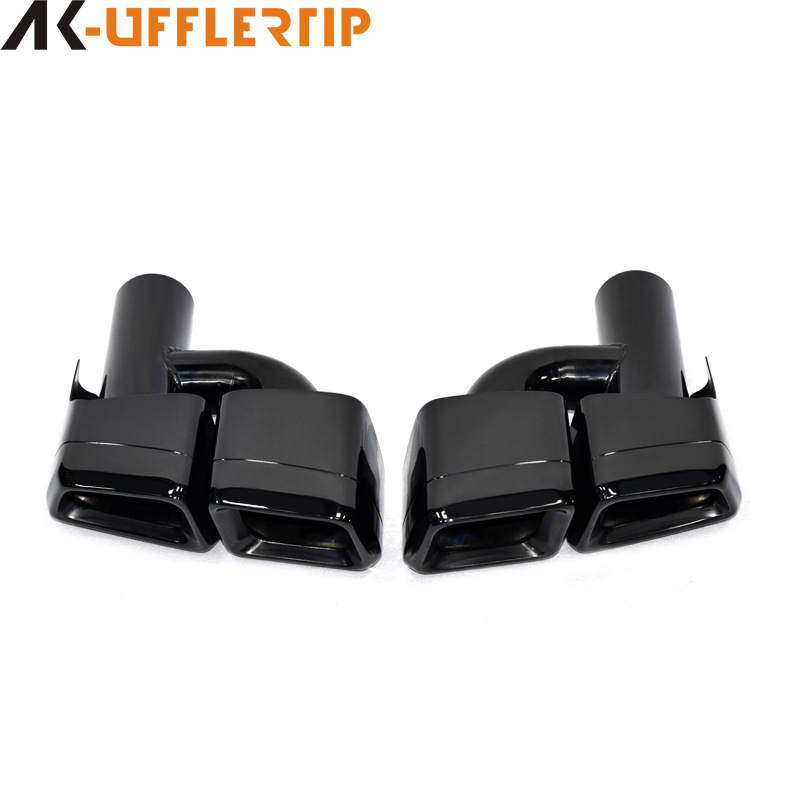 适用于奔驰W204C级E级W212W207排气管改装尾喉C6 E63方口四出尾嘴|ru