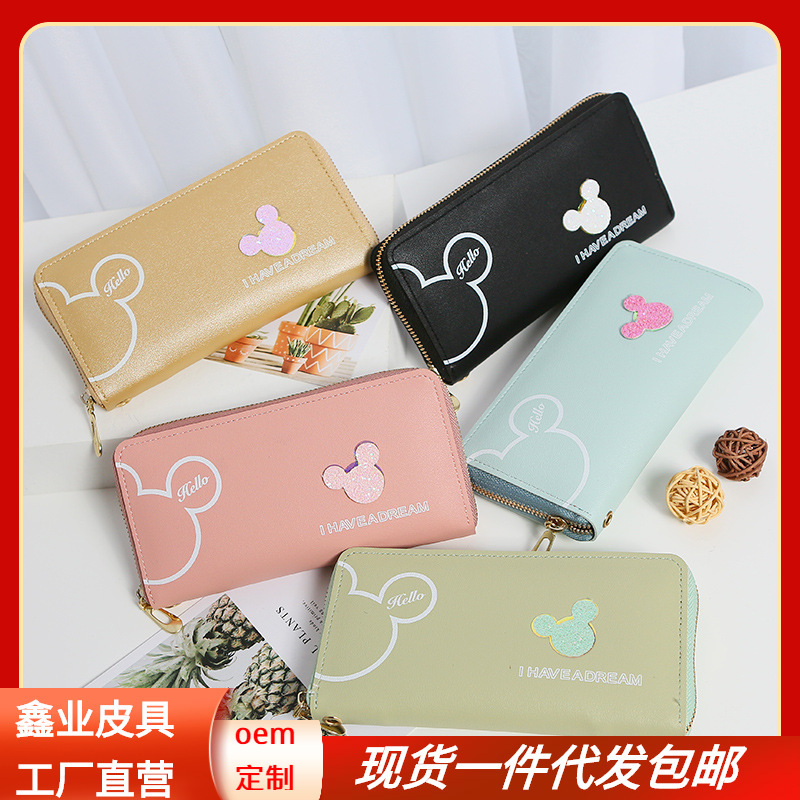 2023 nueva versión coreana multifuncional de dibujos animados larga corta billetera de mujer bolso de moda para teléfonos móviles bolso de mano mujer