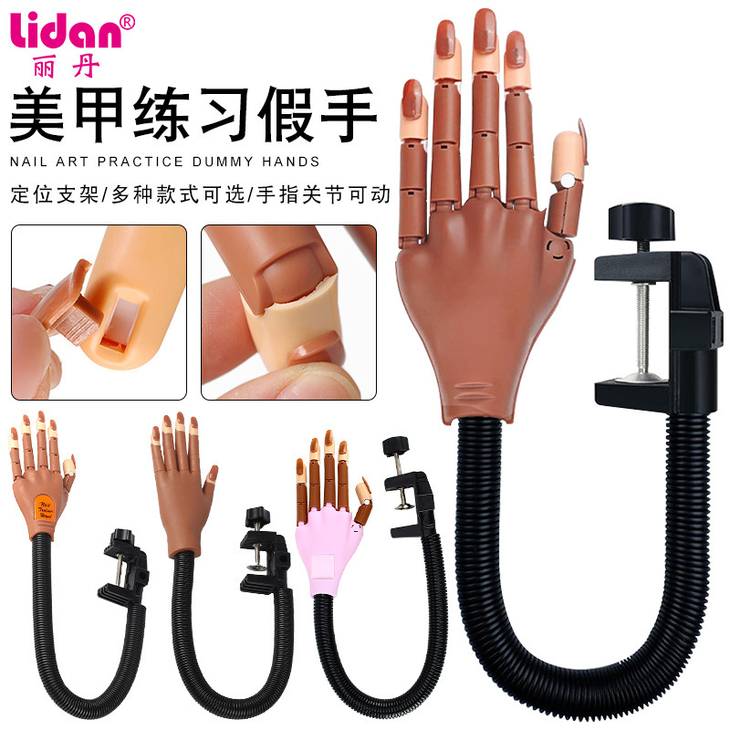 Nail Art Stand Prosthetic Hand Movable Joint Model Practice Male and Female Mechanical Positioning Hand Model with Free Nail Tips Nail Art Practice Hand Nail Art Stand Prosthetic Hand Movable Joint Model Practice Male and Female Mechanical Positioning Hand Model with Free Nail Tips Nail Art Practice Hand