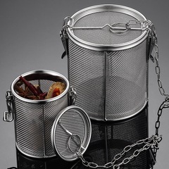 304 stainless steel brine cage filter seasoning ball filter bag seasoning tank braised meat cage large seasoning box material bag