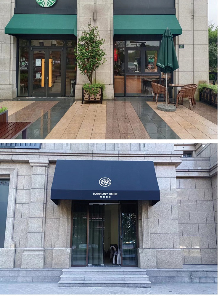 OD59批發戶外梯形固定棚門店咖啡館裝飾篷遮陽篷窗戶雨搭法式雨棚