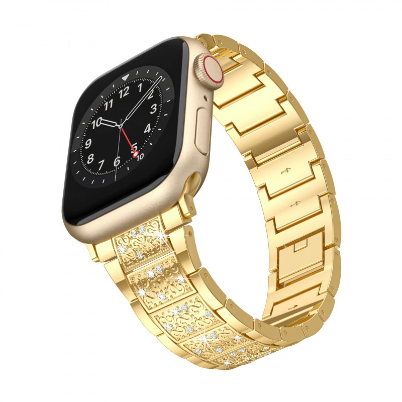 Совместимость с Apple Watchs10 Apple Watch с текстурированным металическим браслетом женские iwatch87se роскошь