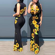 Z 27083 Sunflower printed dress ���տ�ӡ������ȹ�羳����