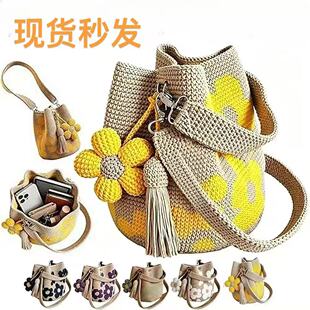 �羳�ֹ��hᘻ��������Handmade Crochet Flower Tote�ֹ�������