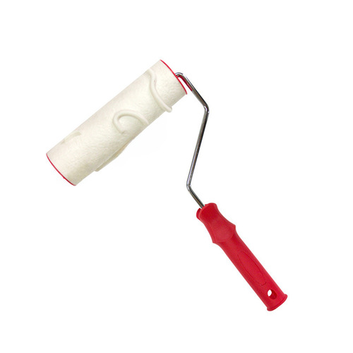 Cross-border white rubber 8-inch white floral roller art paint roller wall art tool factory direct sale