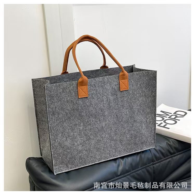 フェルト製ハンドバッグ、企業ロゴのカスタム印刷、企業ギフト包装袋、記念品、大容量ショッピングバッグ、女性用バッグ|undefined