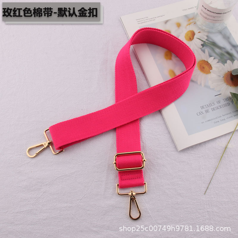 Rose red cotton belt-default gold buckle.jpg