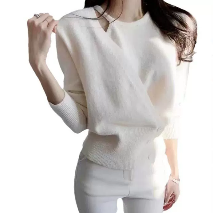 Elegant knitted brace, sweater, colored design set