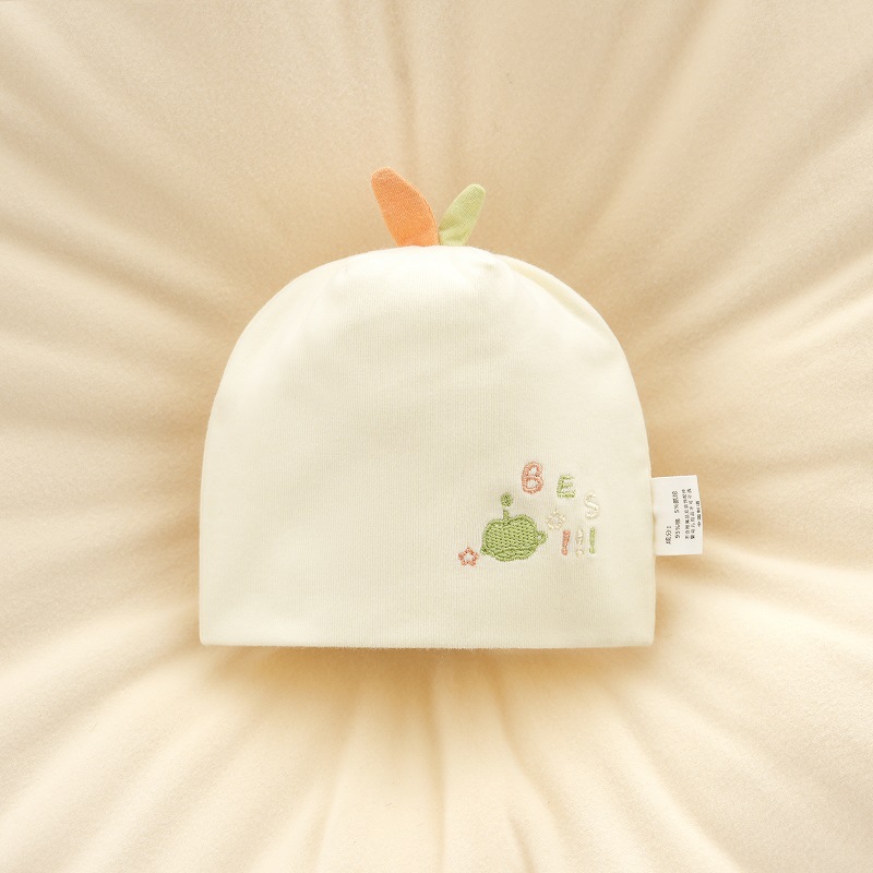 Small green fruit hat yellow (double layer)
